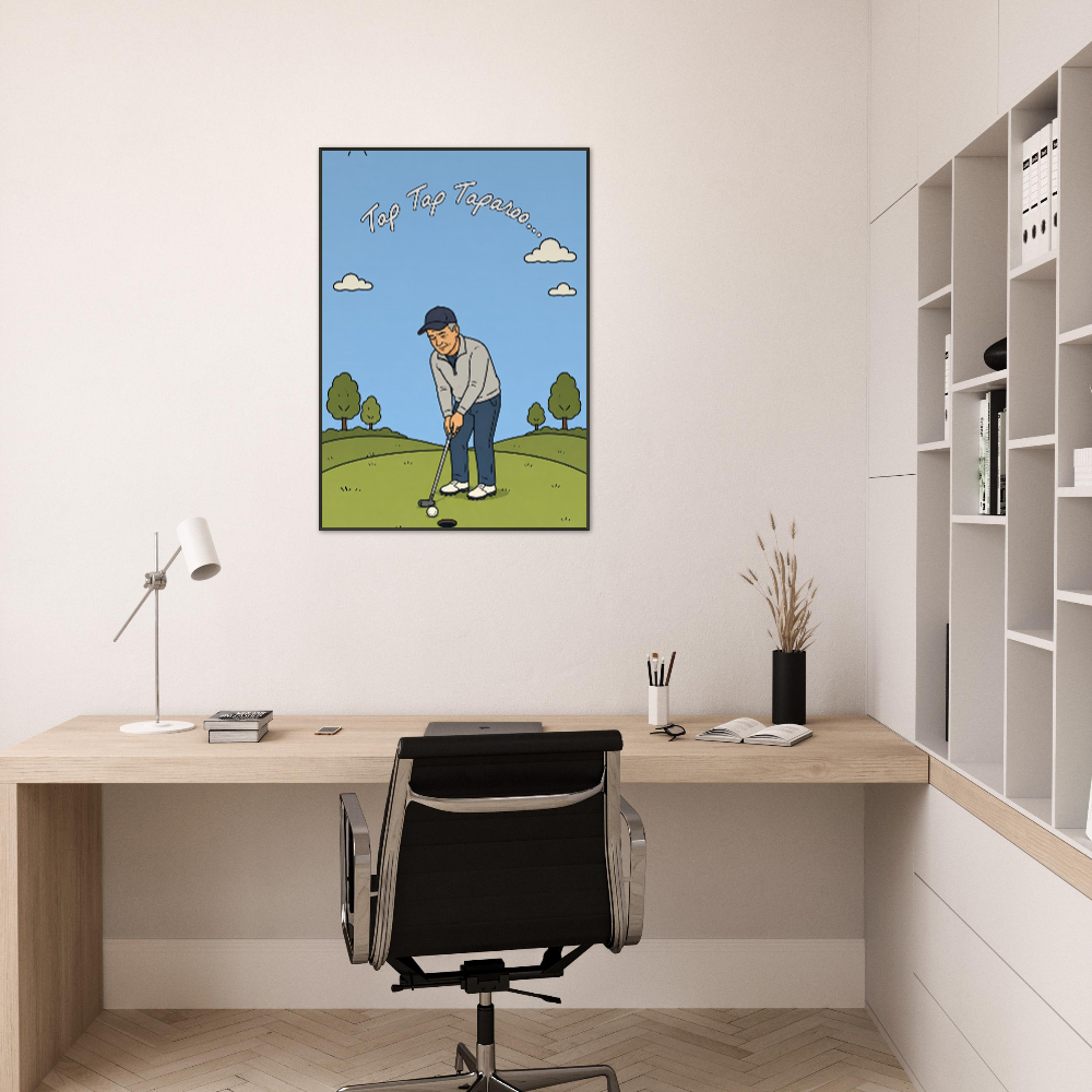 Premium Poster with Metal Frame Golfer Tap Tap Taparoo - image 2
