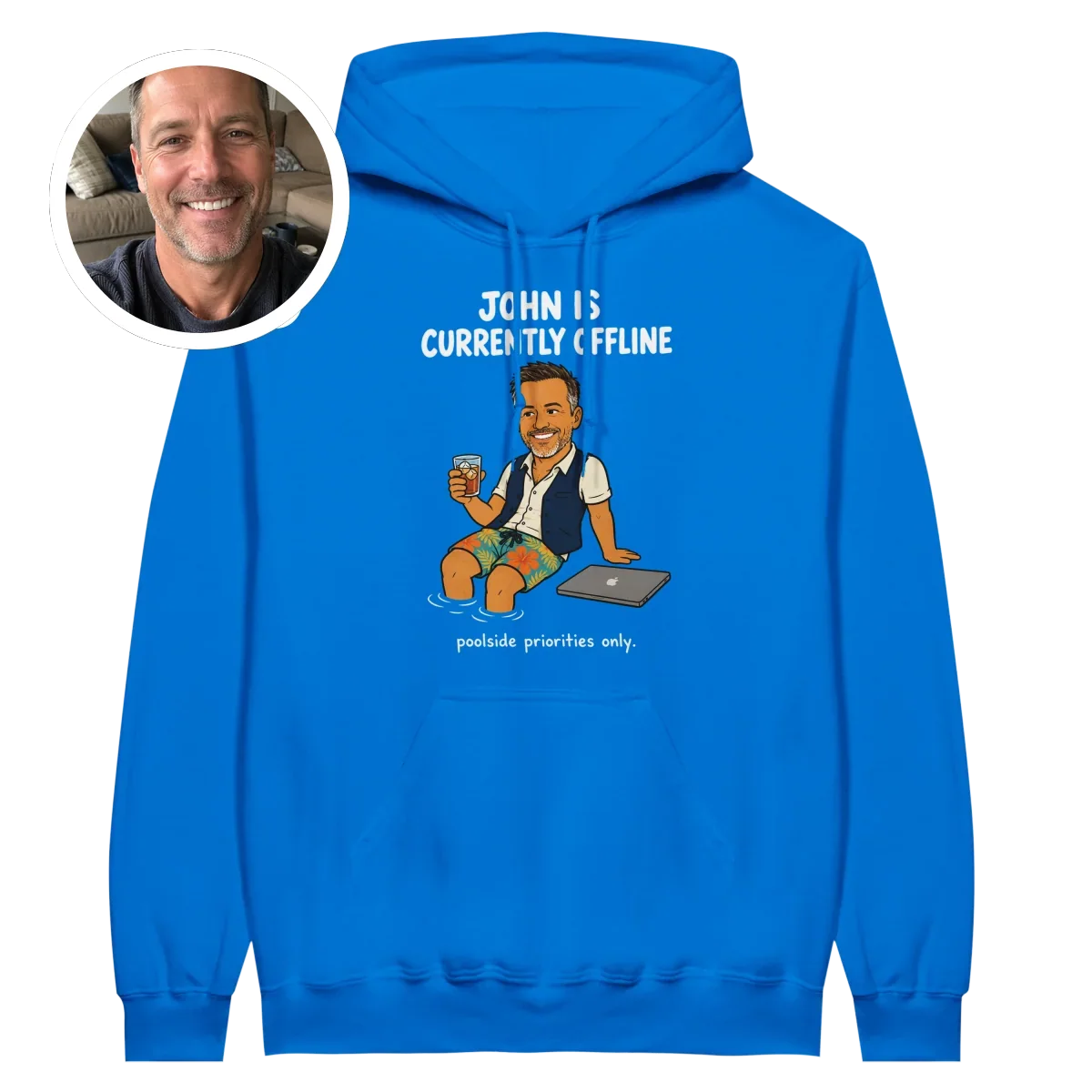 Currently Offline® By the Pool Hoodie