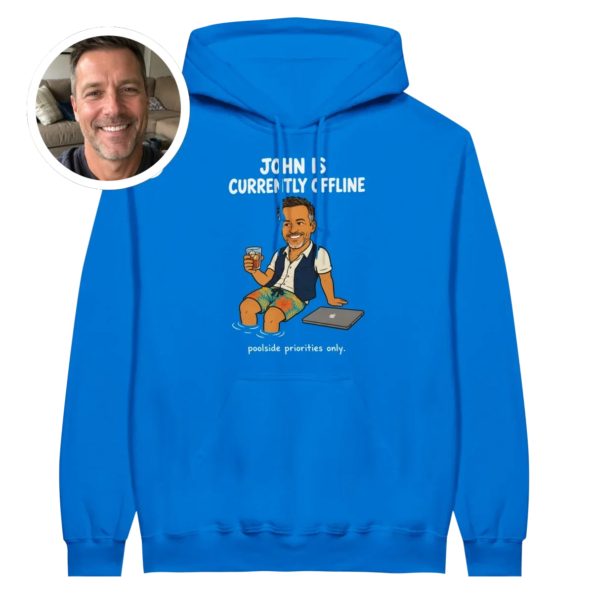 Currently Offline® By the Pool Hoodie