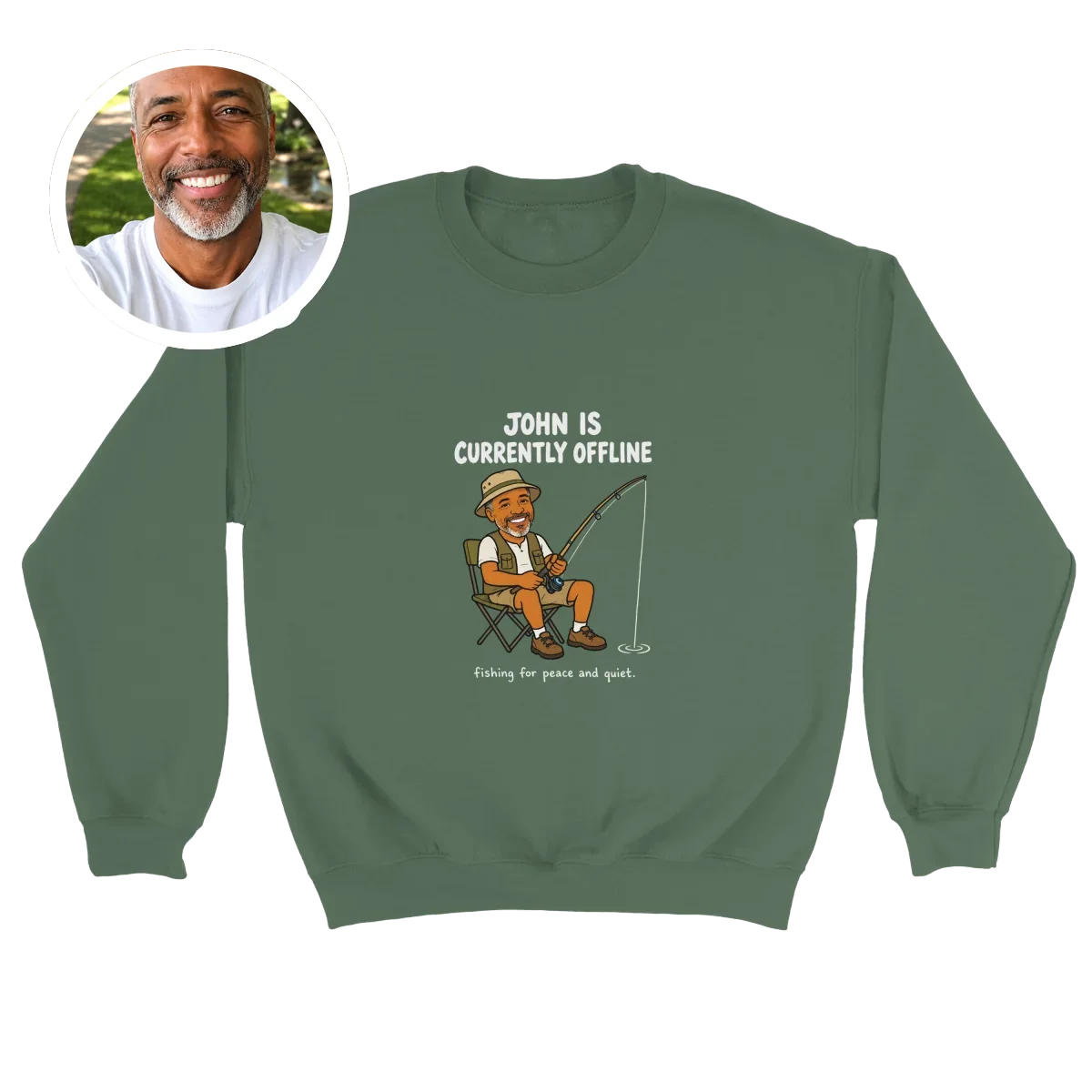 Currently Offline® Fish & Chill Crewneck