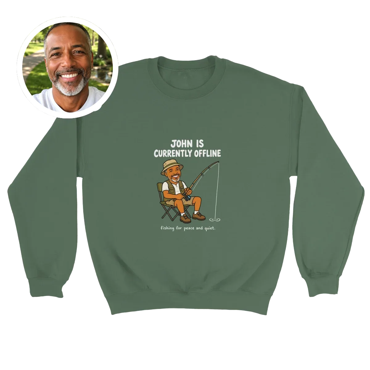 Currently Offline® Fish & Chill Crewneck - image 1