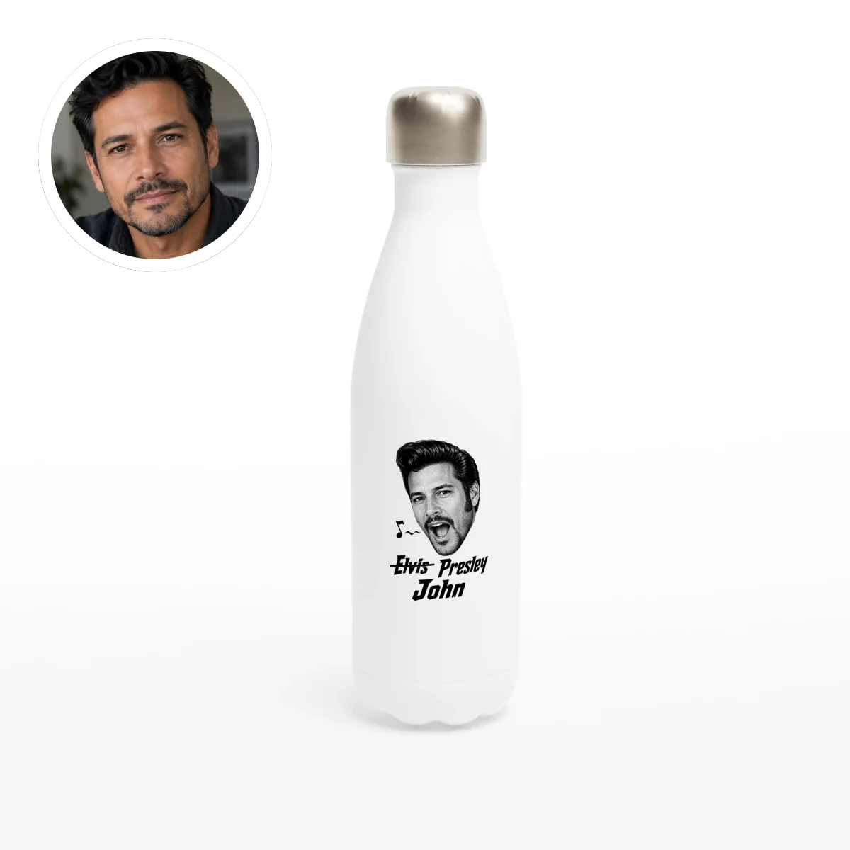 Stainless Steel Water Bottle - 17oz King of Rock'n'Roll