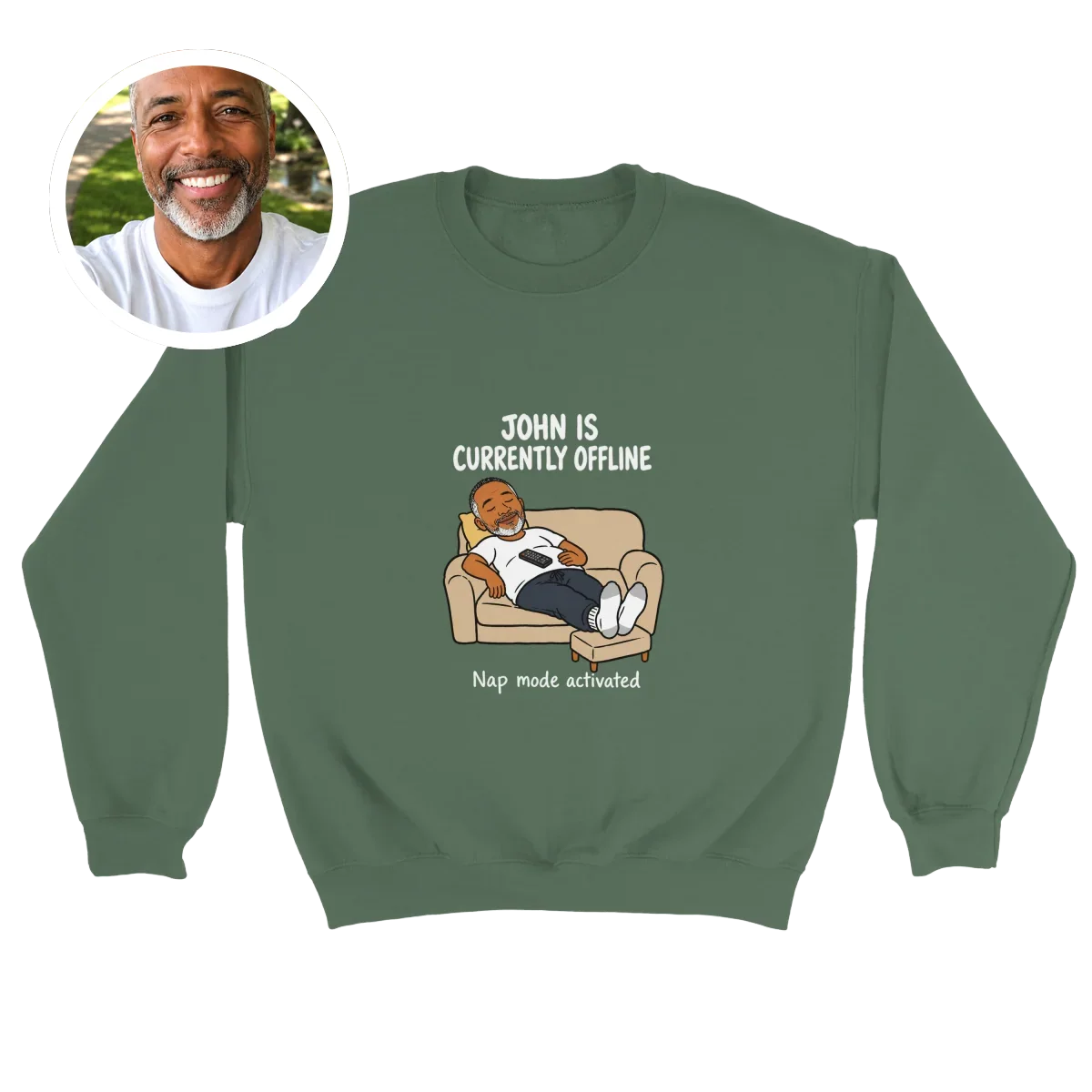 Currently Offline® Nap Mode Crewneck