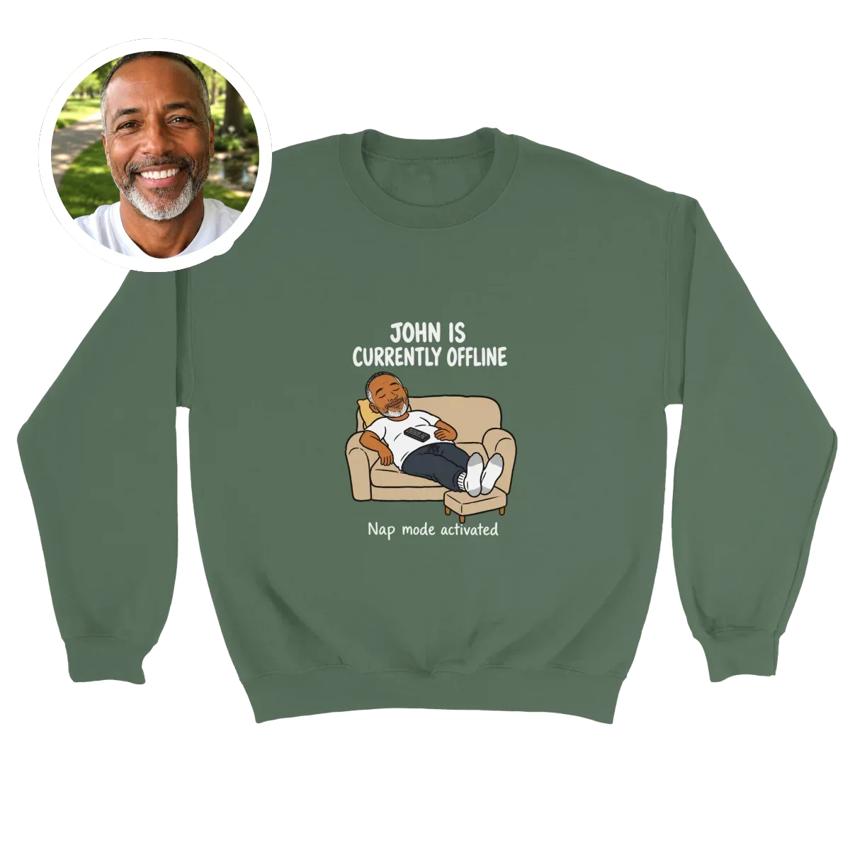 Currently Offline® Nap Mode Crewneck