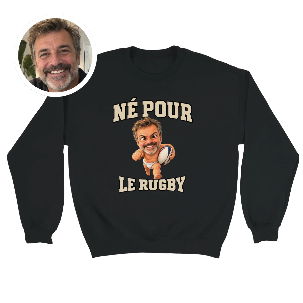 Sweatshirt Né pour le Rugby - image 1