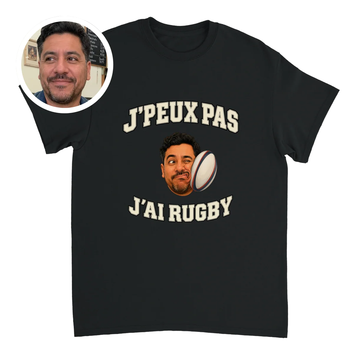T-Shirt "J'peux pas, j'ai Rugby" - image 1