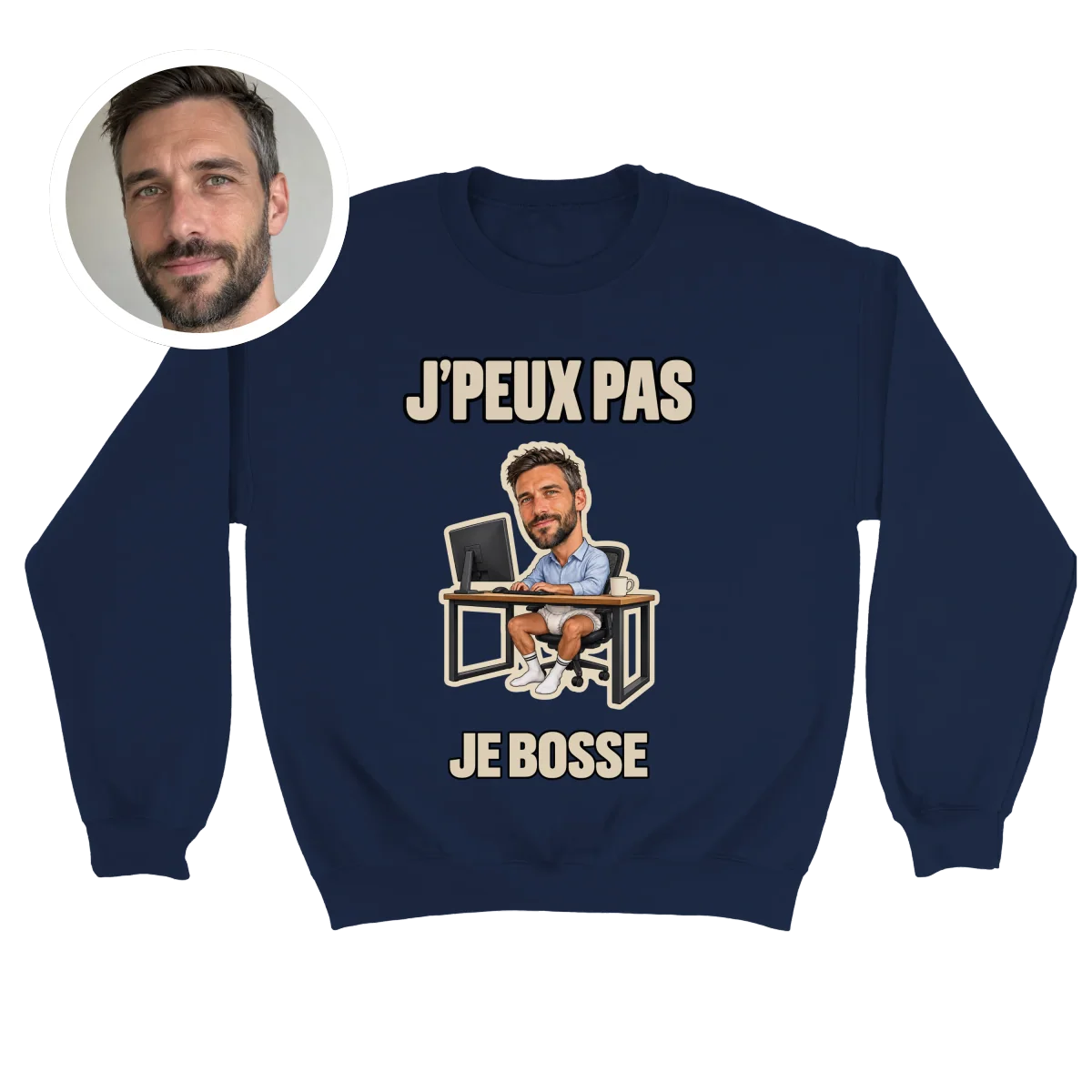 Sweatshirt J'peux pas JE BOSSE - image 1