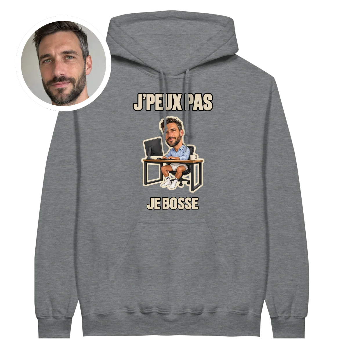 Hoodie J'peux pas JE BOSSE - image 1
