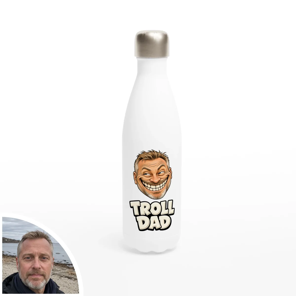 Stainless Steel Water Bottle - 17oz Troll DAD - image 1