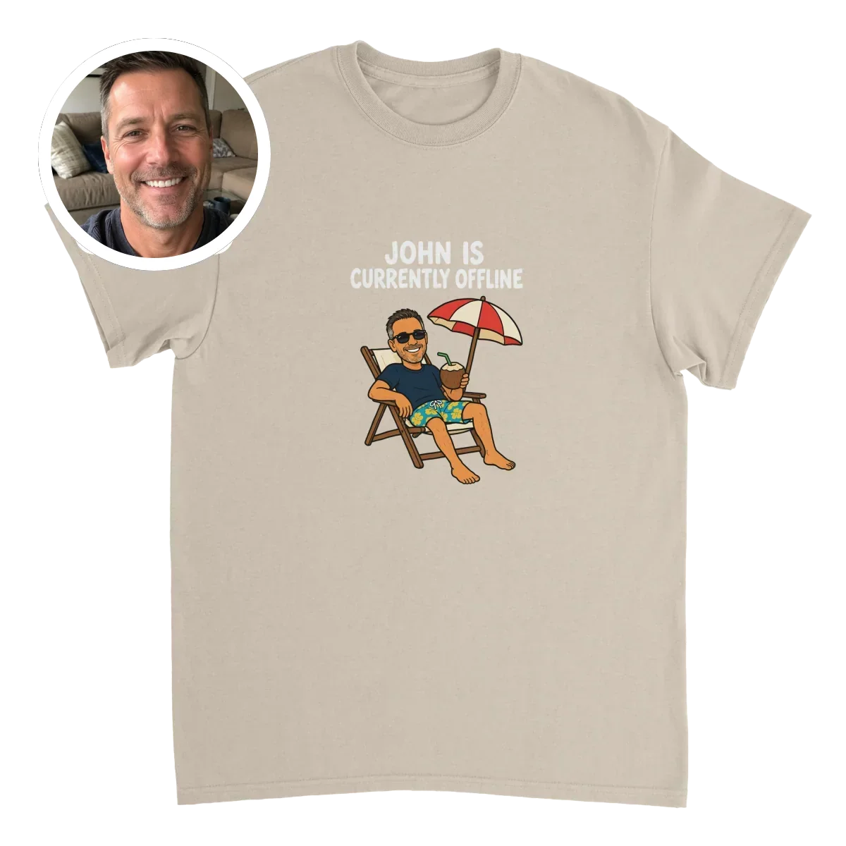 Currently Offline Beach & Coconut T-Shirt