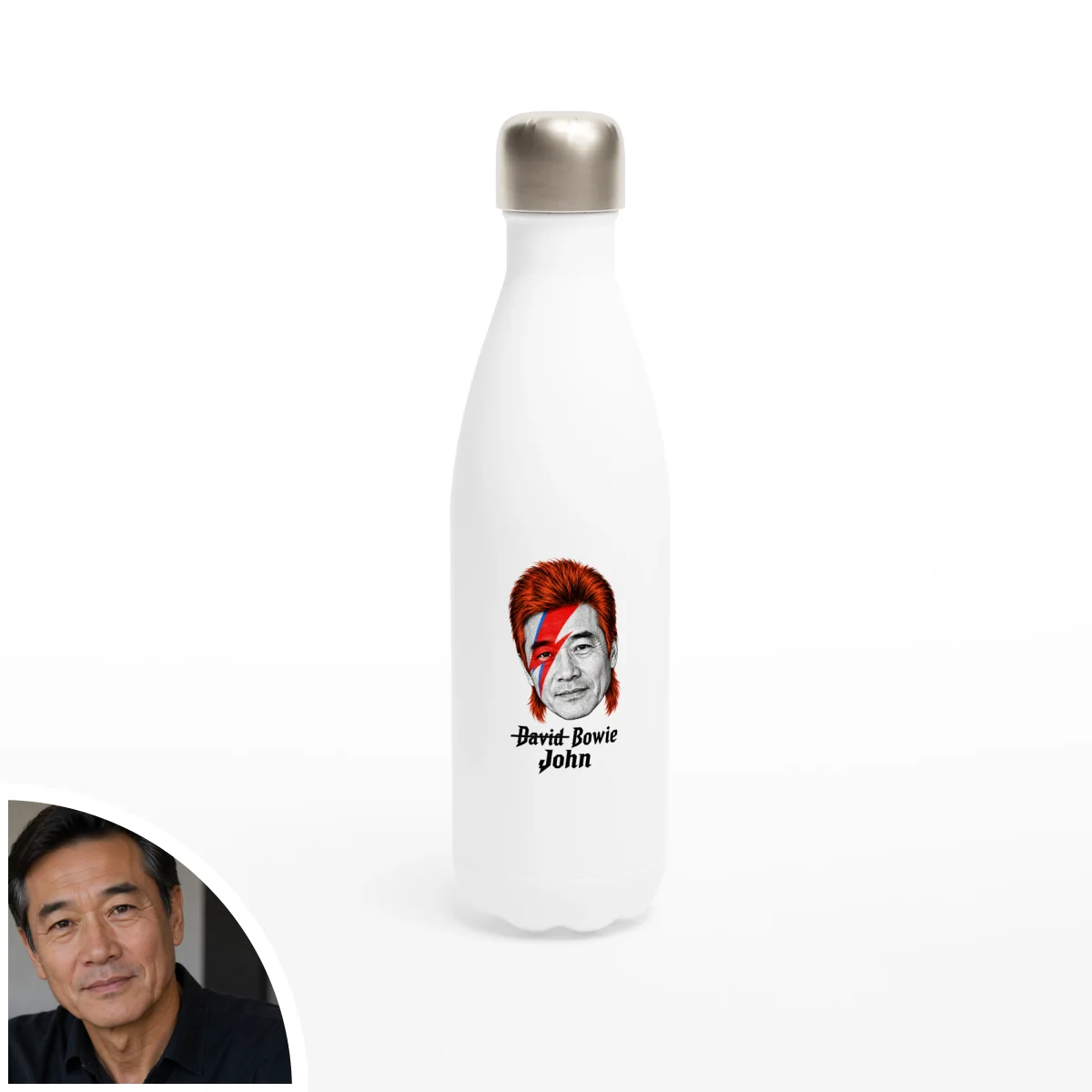 Stainless Steel Water Bottle - 17oz Custom Bowie