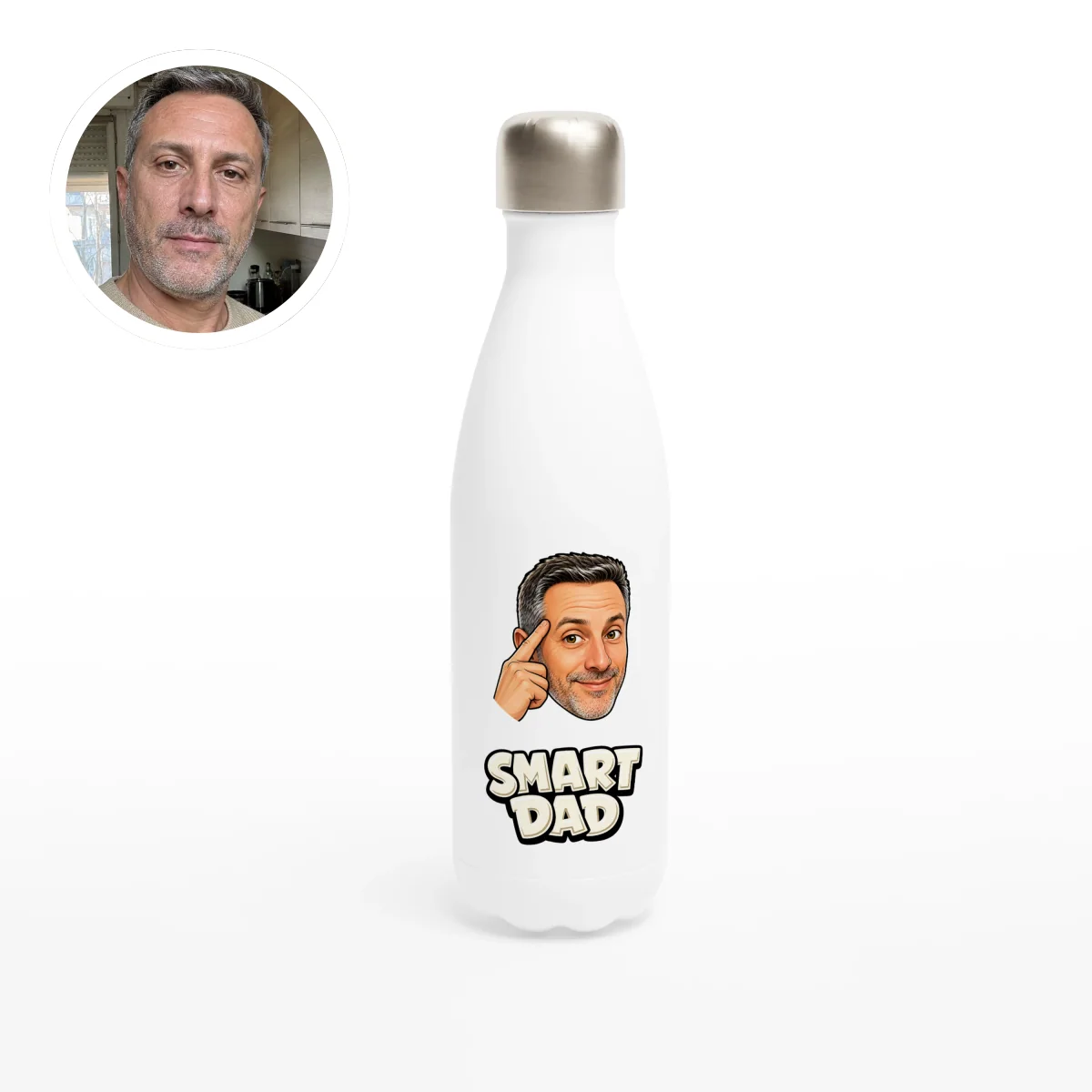 Stainless Steel Water bottle - 17oz Smart DAD - image 1