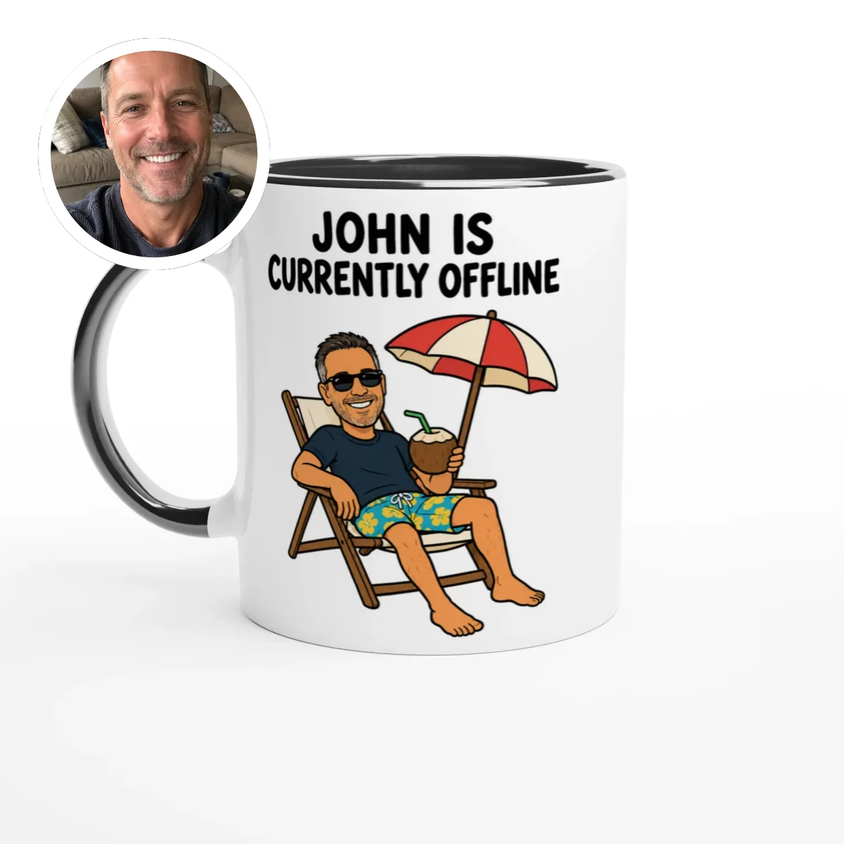 Currently Offline® Beach & Coconut Mug