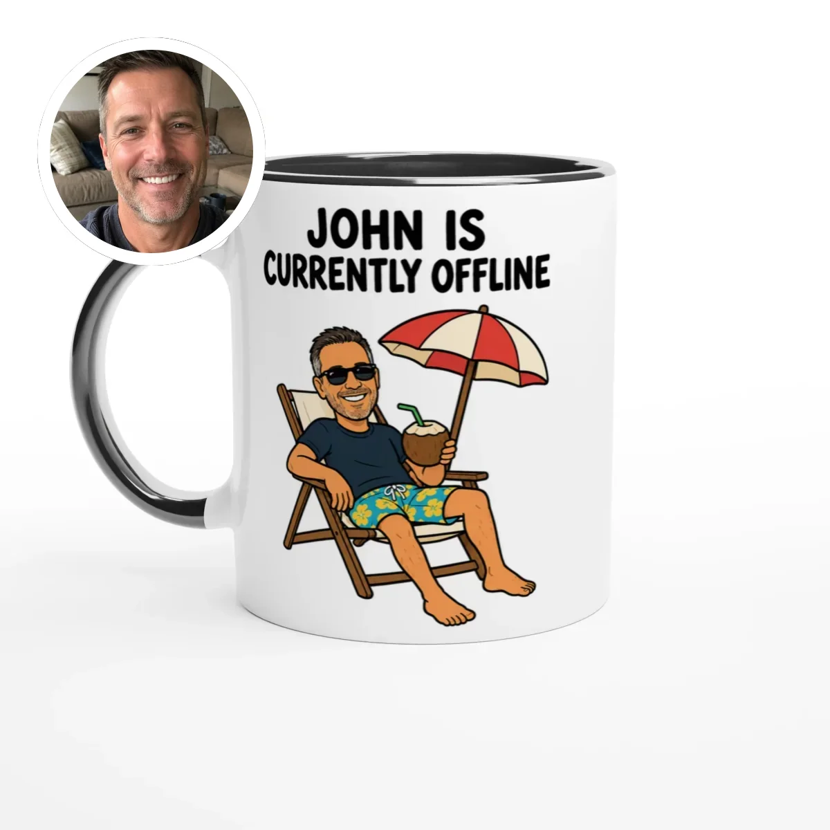 Currently Offline Beach & Coconut Mug - image 1