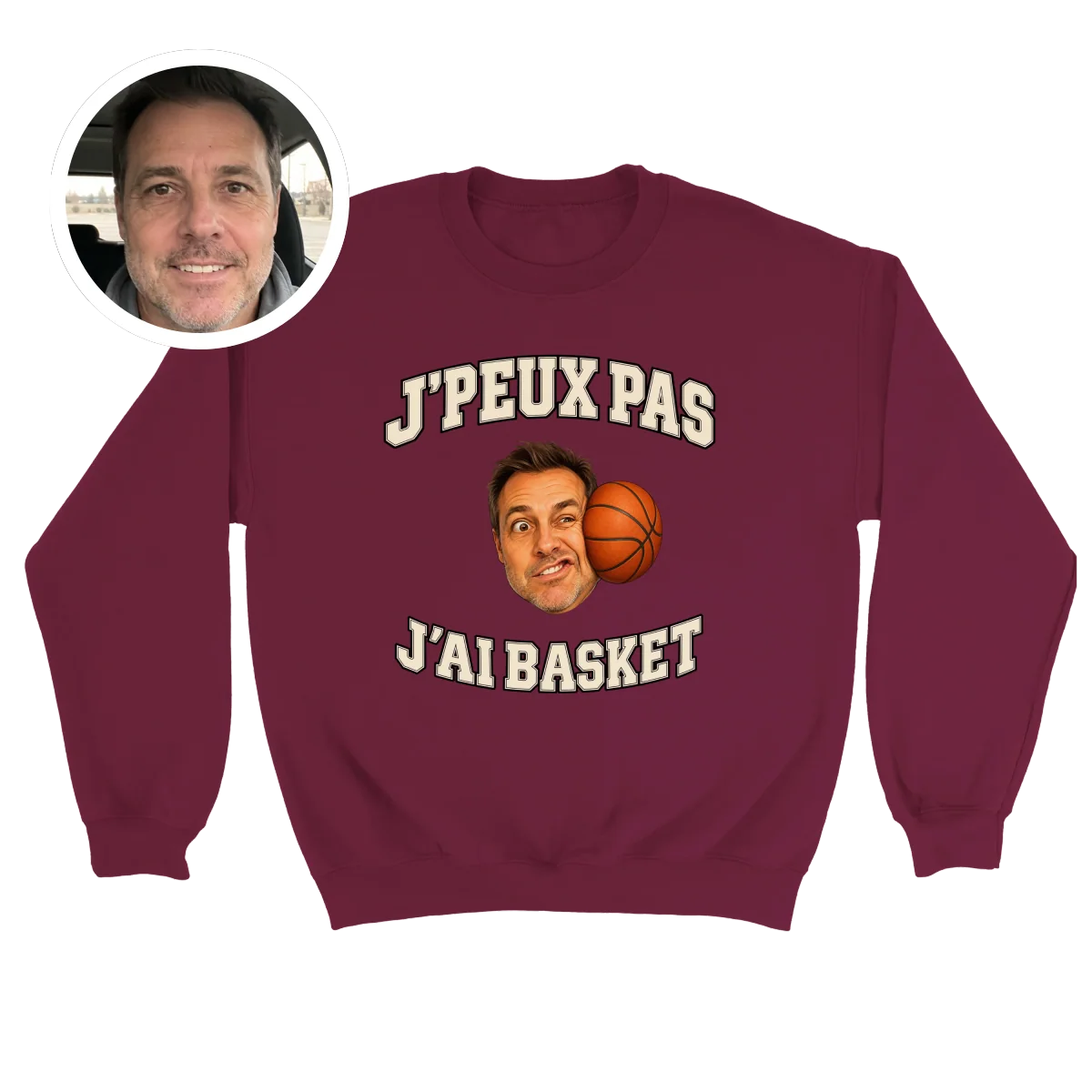 Sweat 'J'peux pas, j'ai BASKET' - image 1
