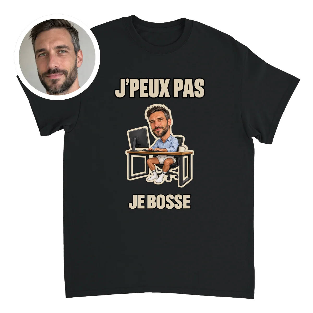 T-Shirt J'peux pas JE BOSSE - image 1