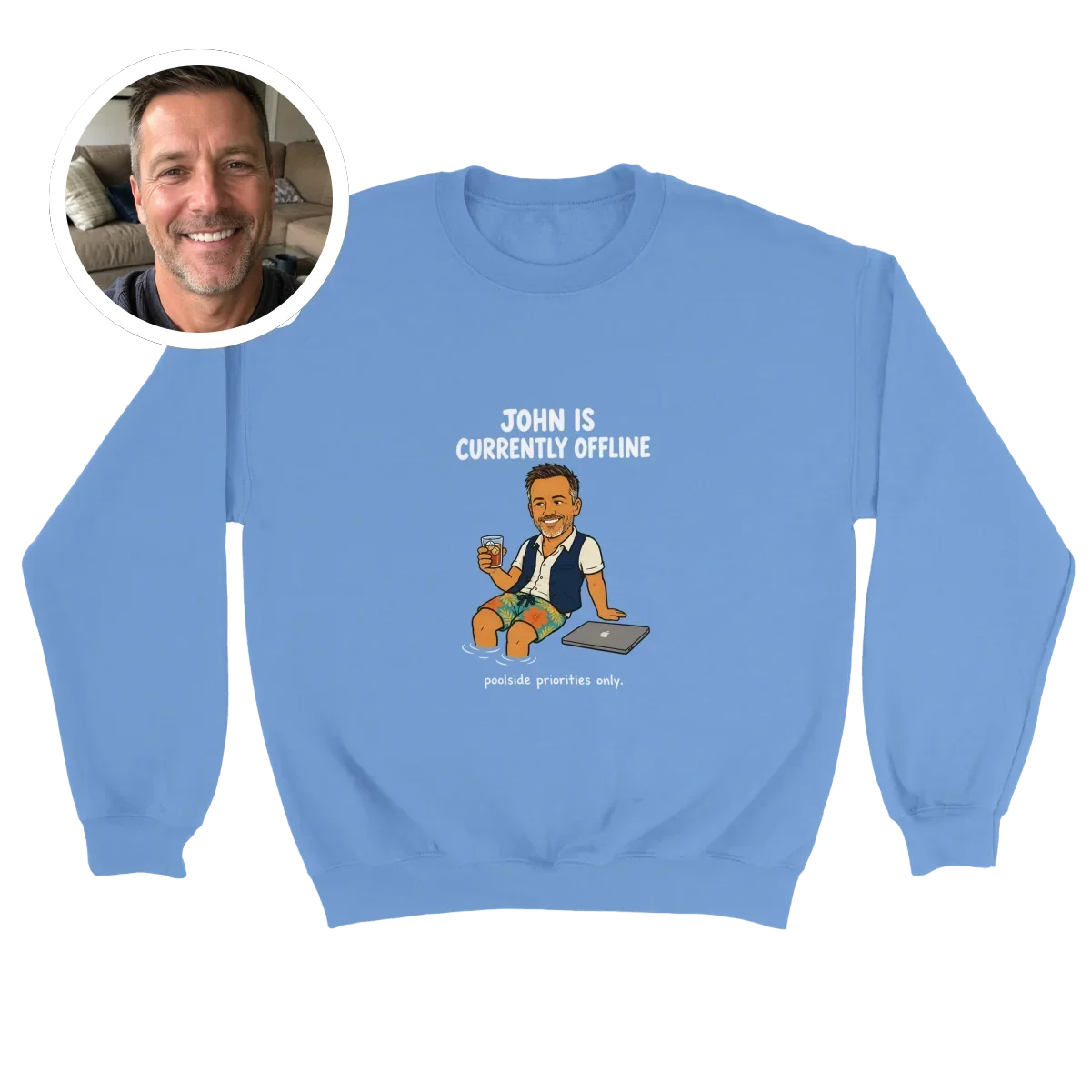 Currently Offline® By the Pool Crewneck - image 1