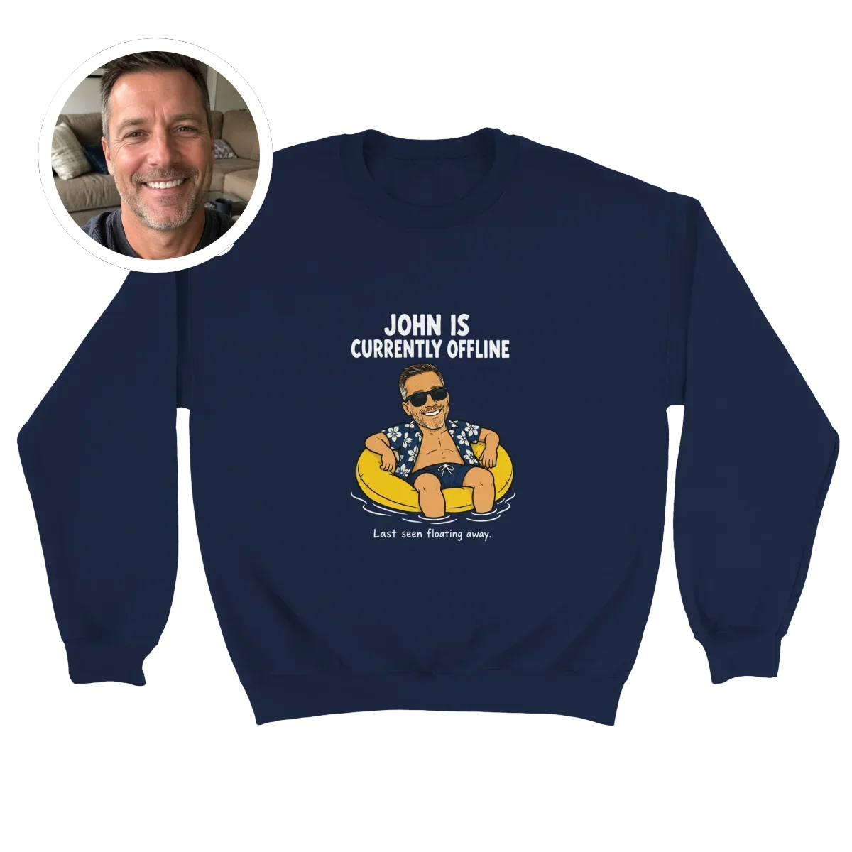 Currently Offline® Floating Away Crewneck