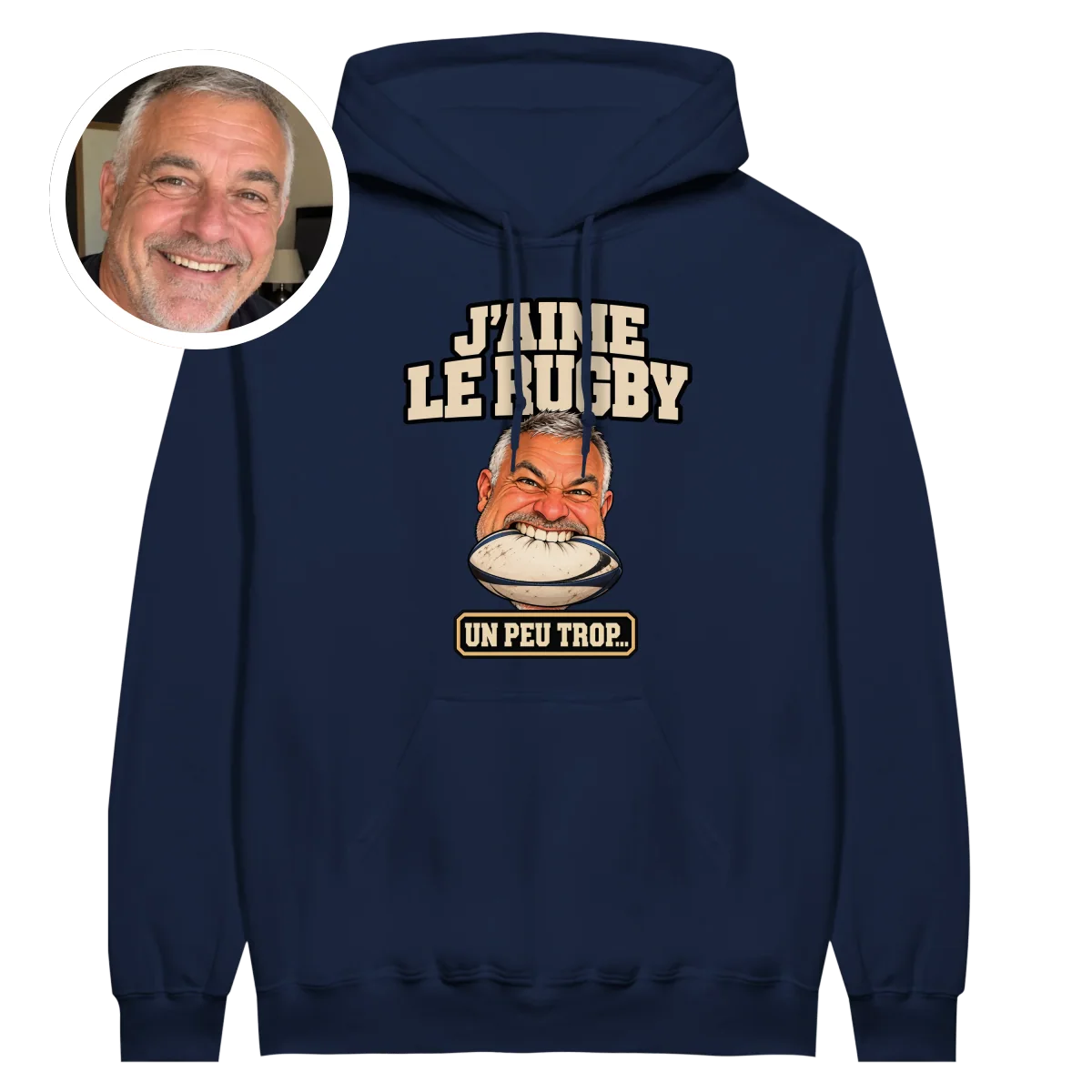 Hoodie J'aime le Rugby - image 1