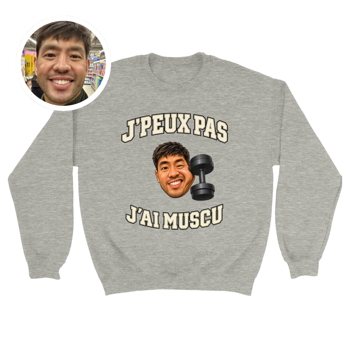 Sweat Crewneck - Jpeux pas j'ai MUSCU - image 1
