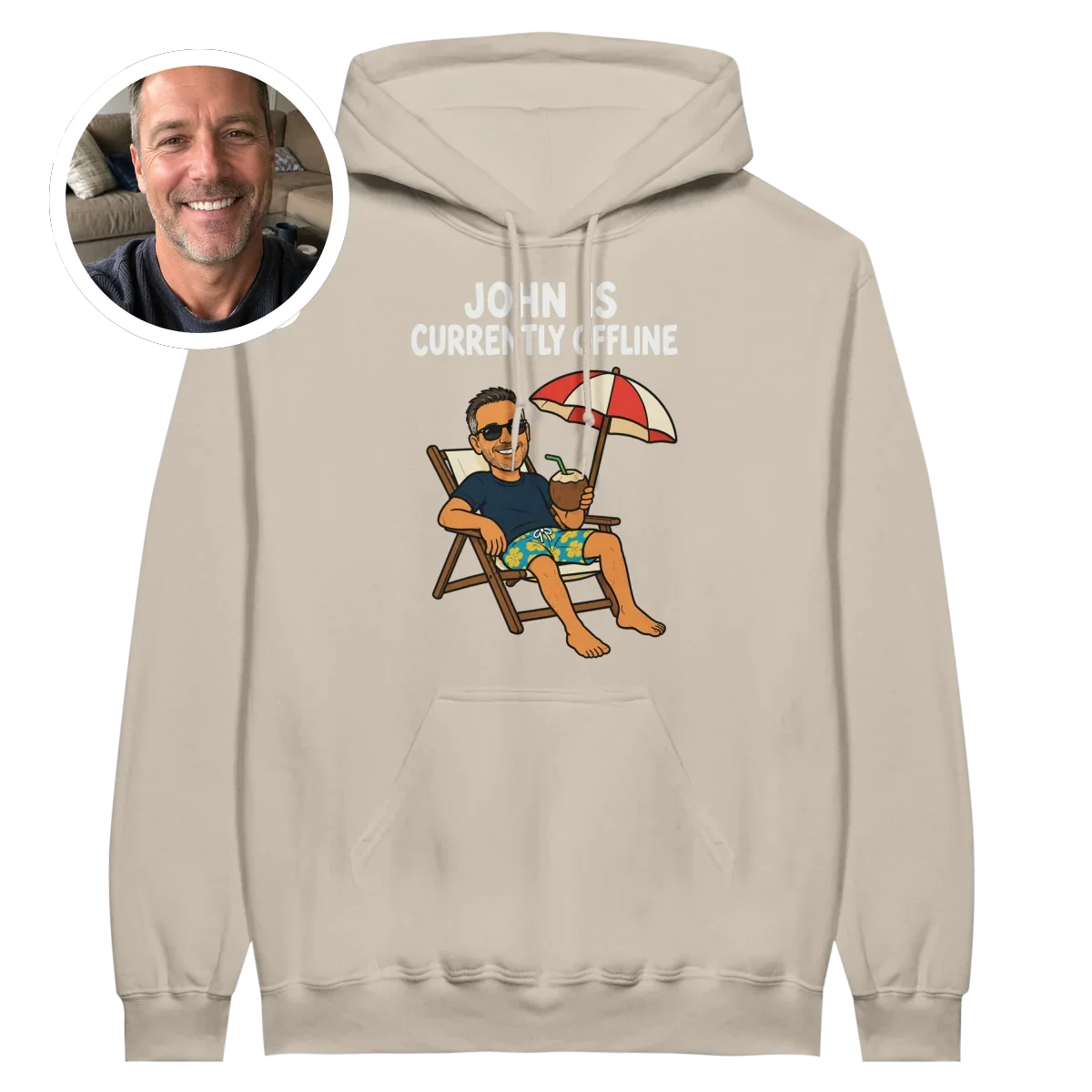 Currently Offline® Beach & Coconut Hoodie