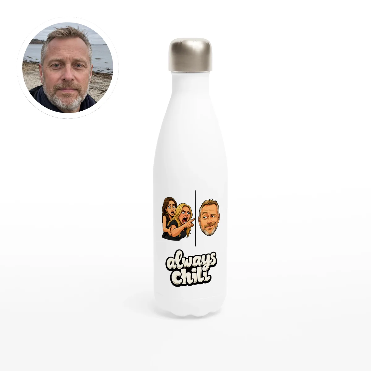 Stainless Steel Water Bottle - 17oz Always Chill DAD - image 1