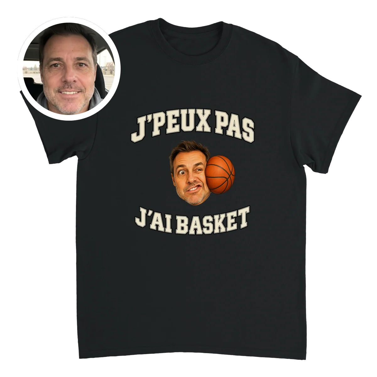 T-Shirt 'J'peux pas, j'ai BASKET' - image 1