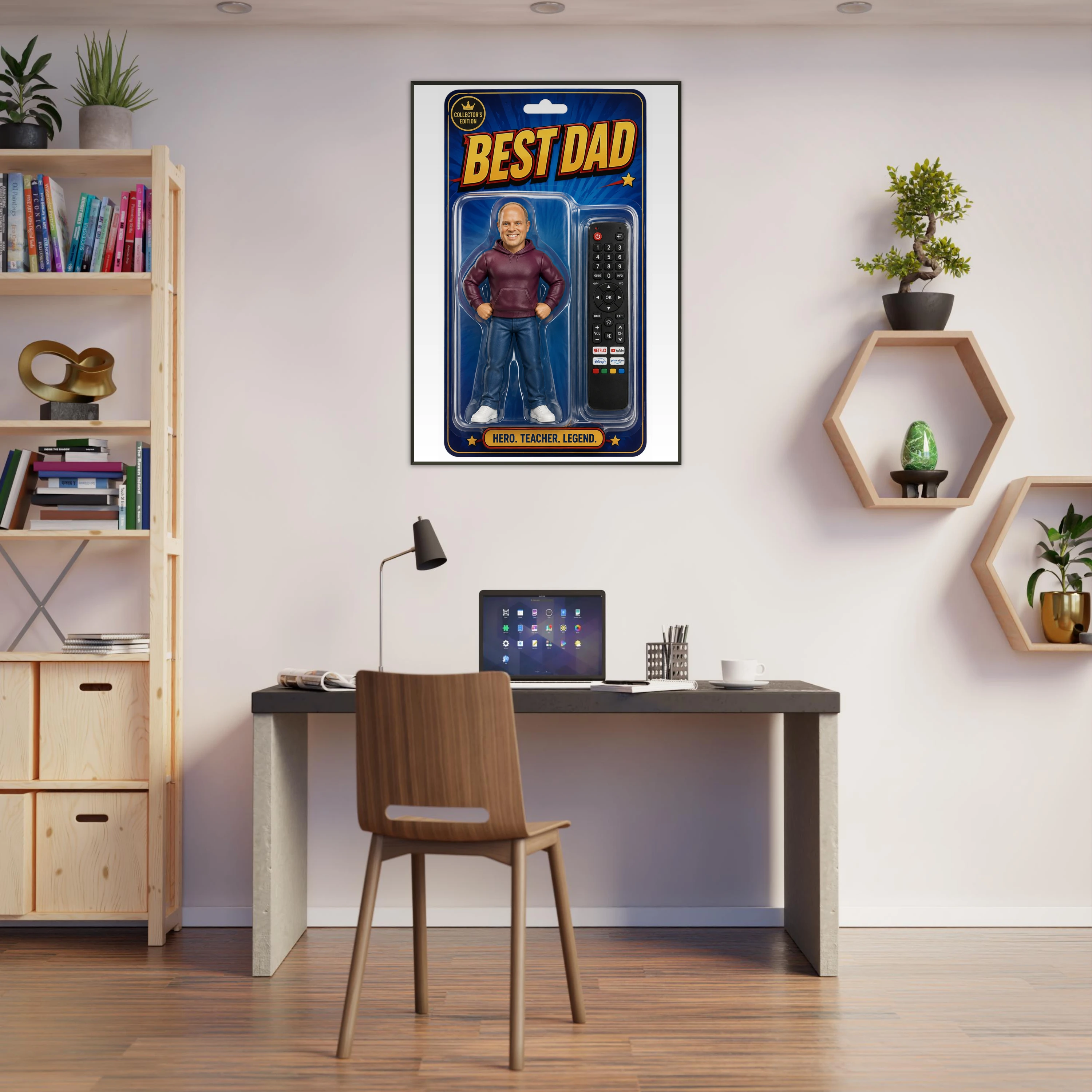 Premium Poster with Metal Frame Dad's Signature Toy Set