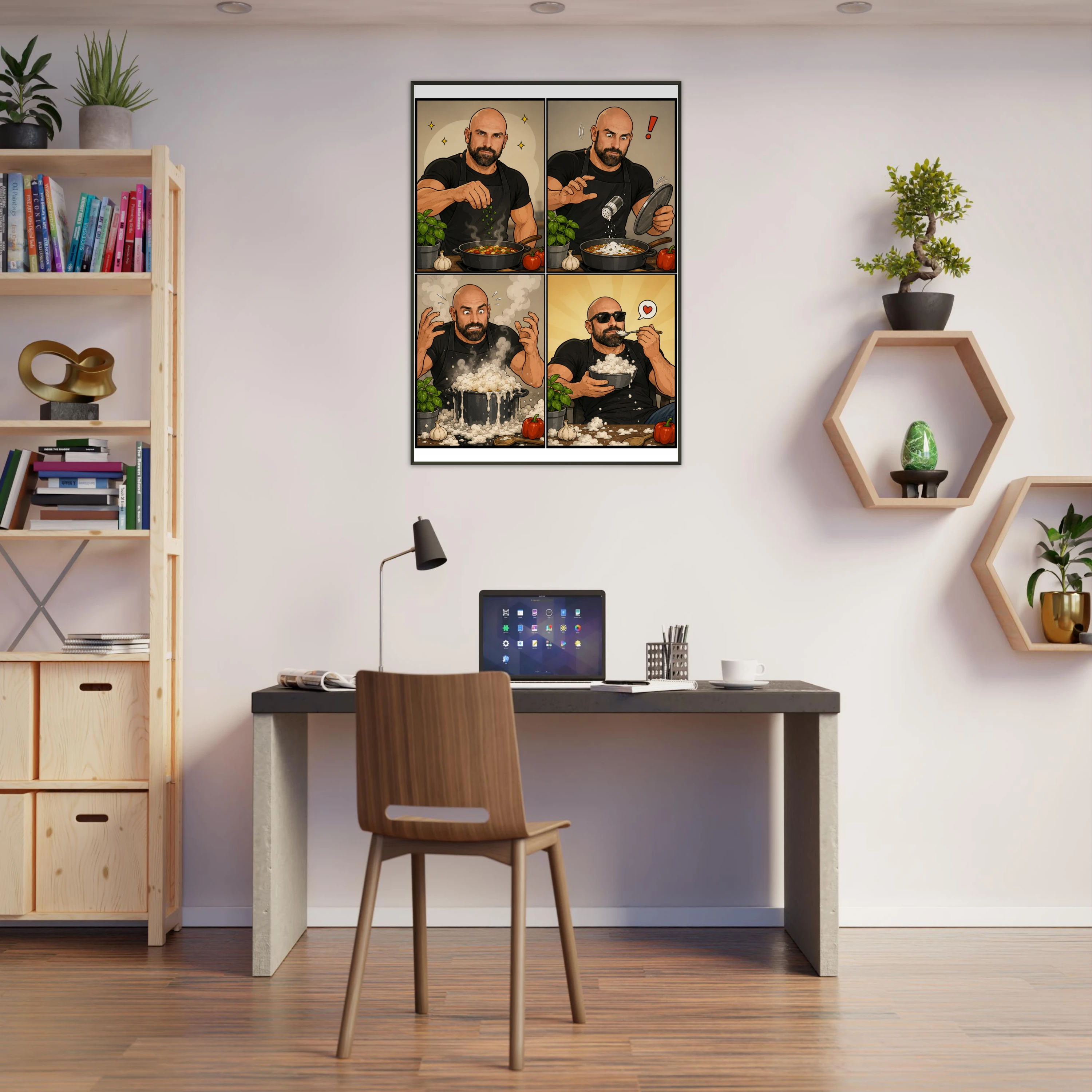 Premium Poster with Metal Frame Dad’s Passion in 4 Panels