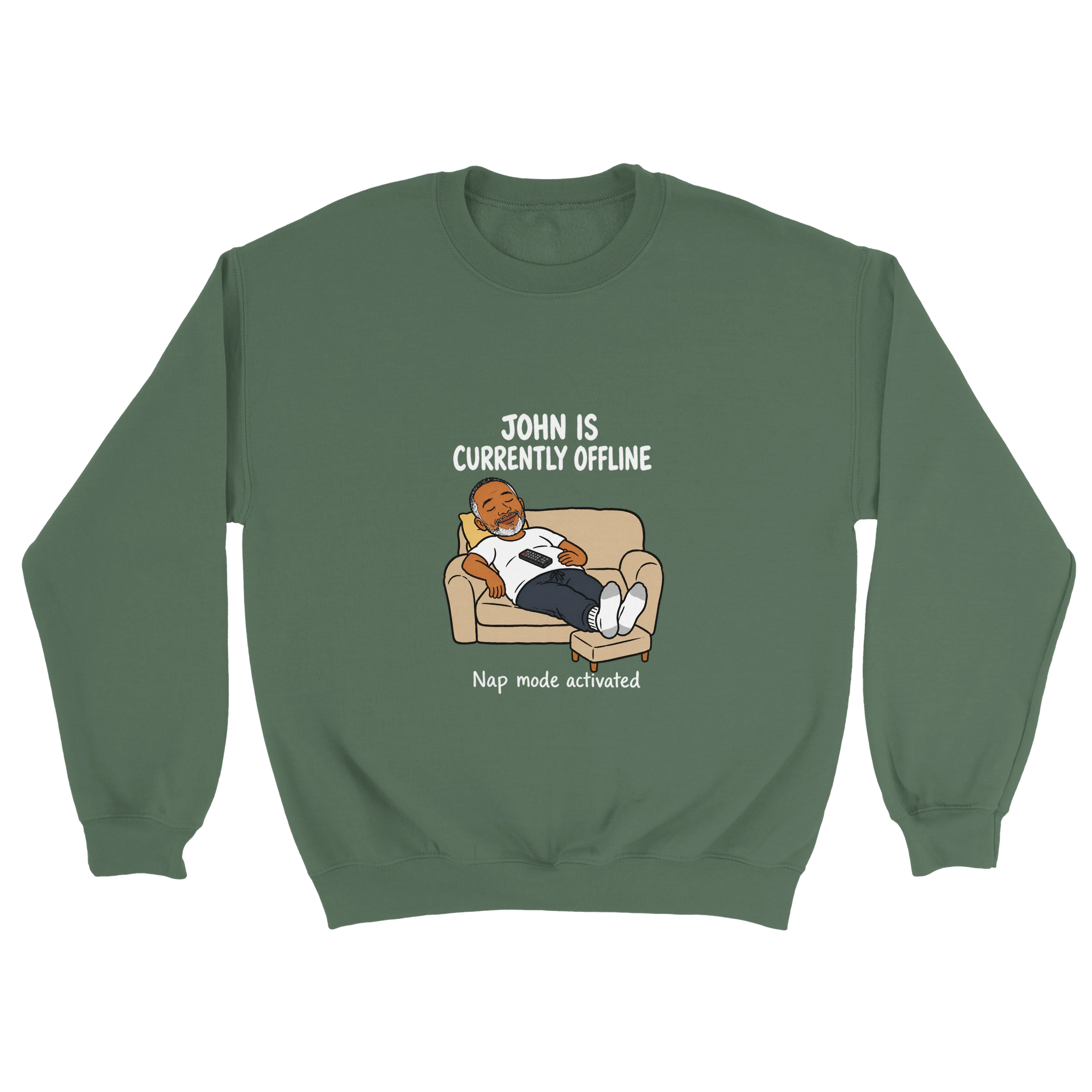 Currently Offline® Nap Mode Crewneck