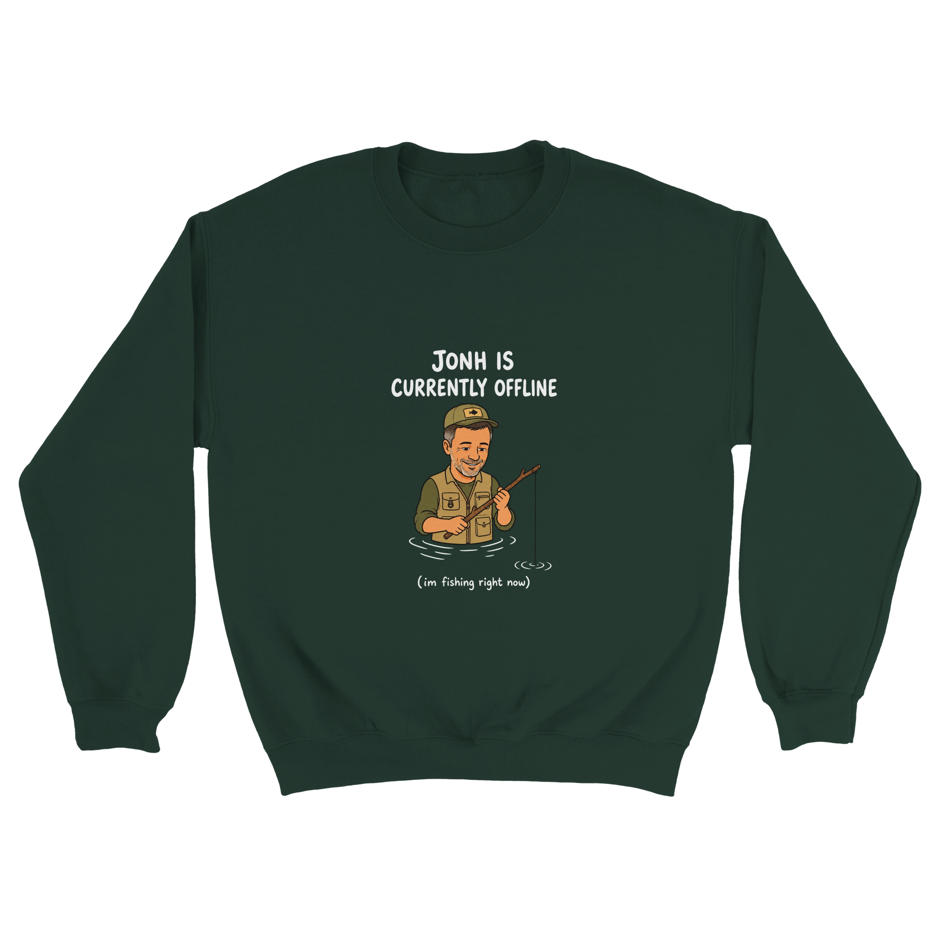 Currently Offline® I'm Fishing Crewneck
