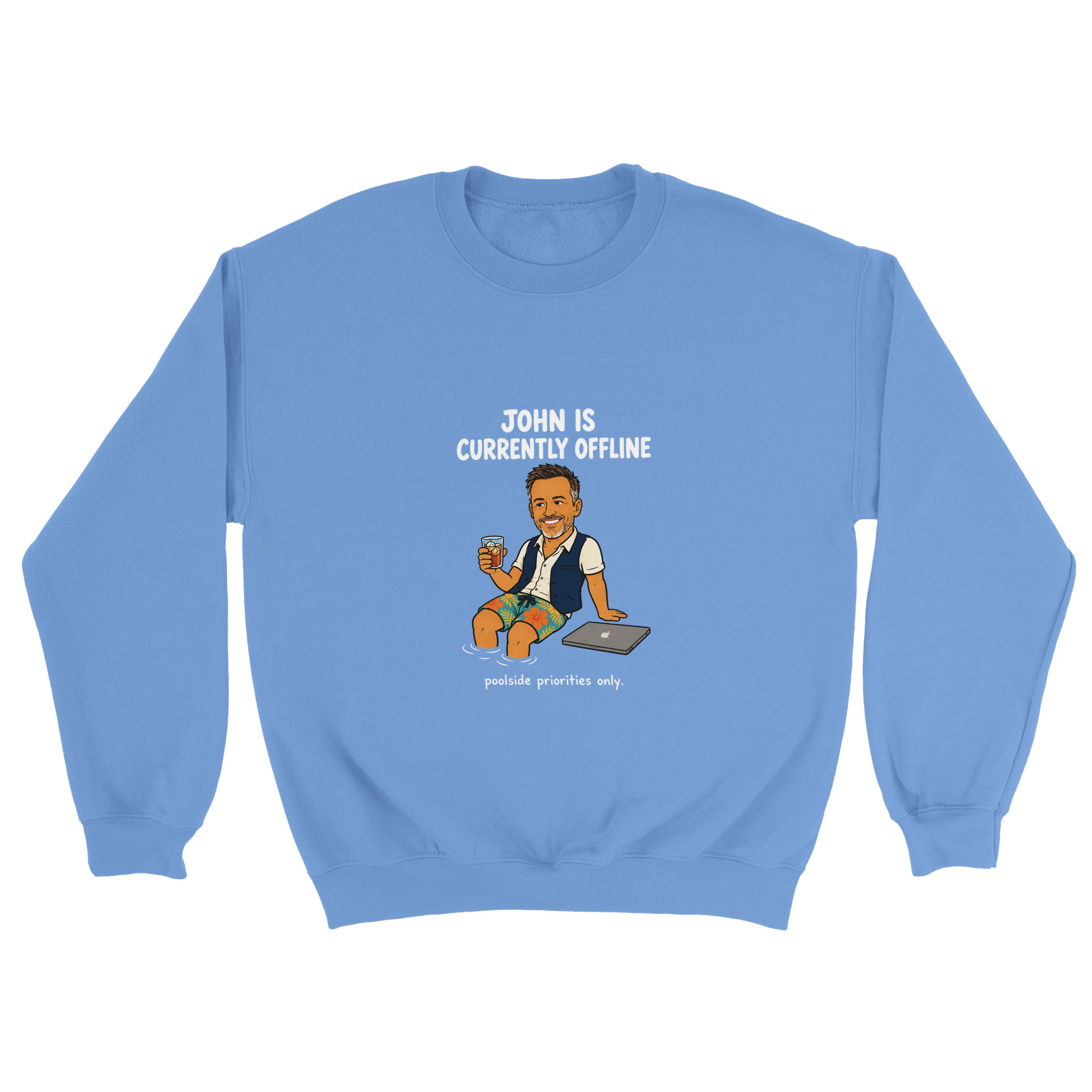 Currently Offline® By the Pool Crewneck