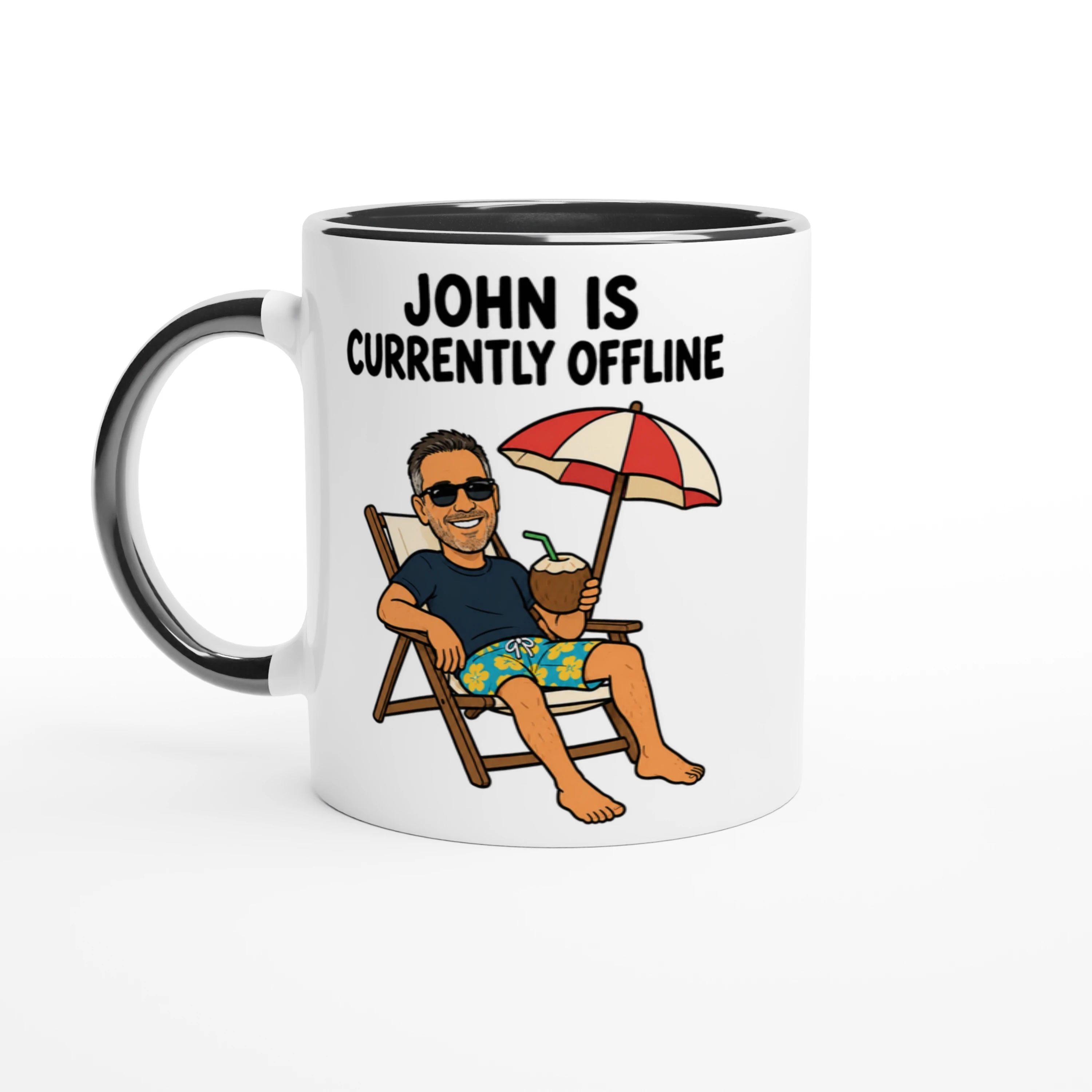 Currently Offline® Beach & Coconut Mug