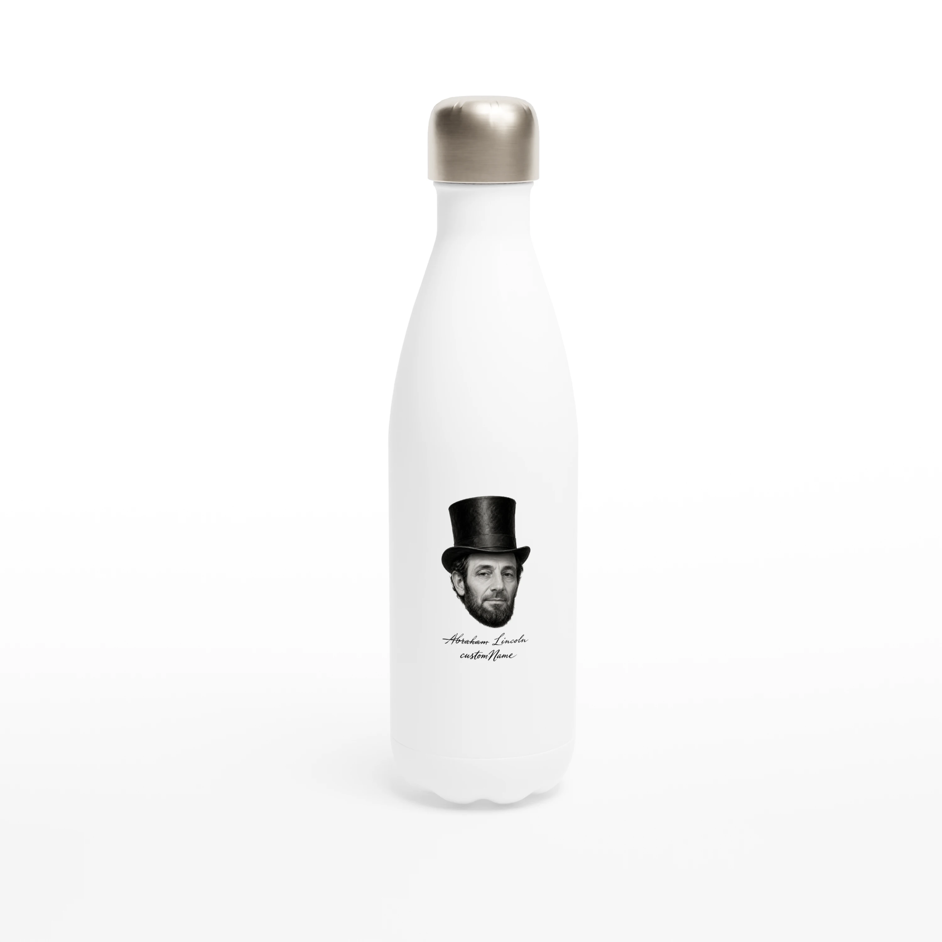 Stainless Steel Water Bottle - 17oz Lincoln Head