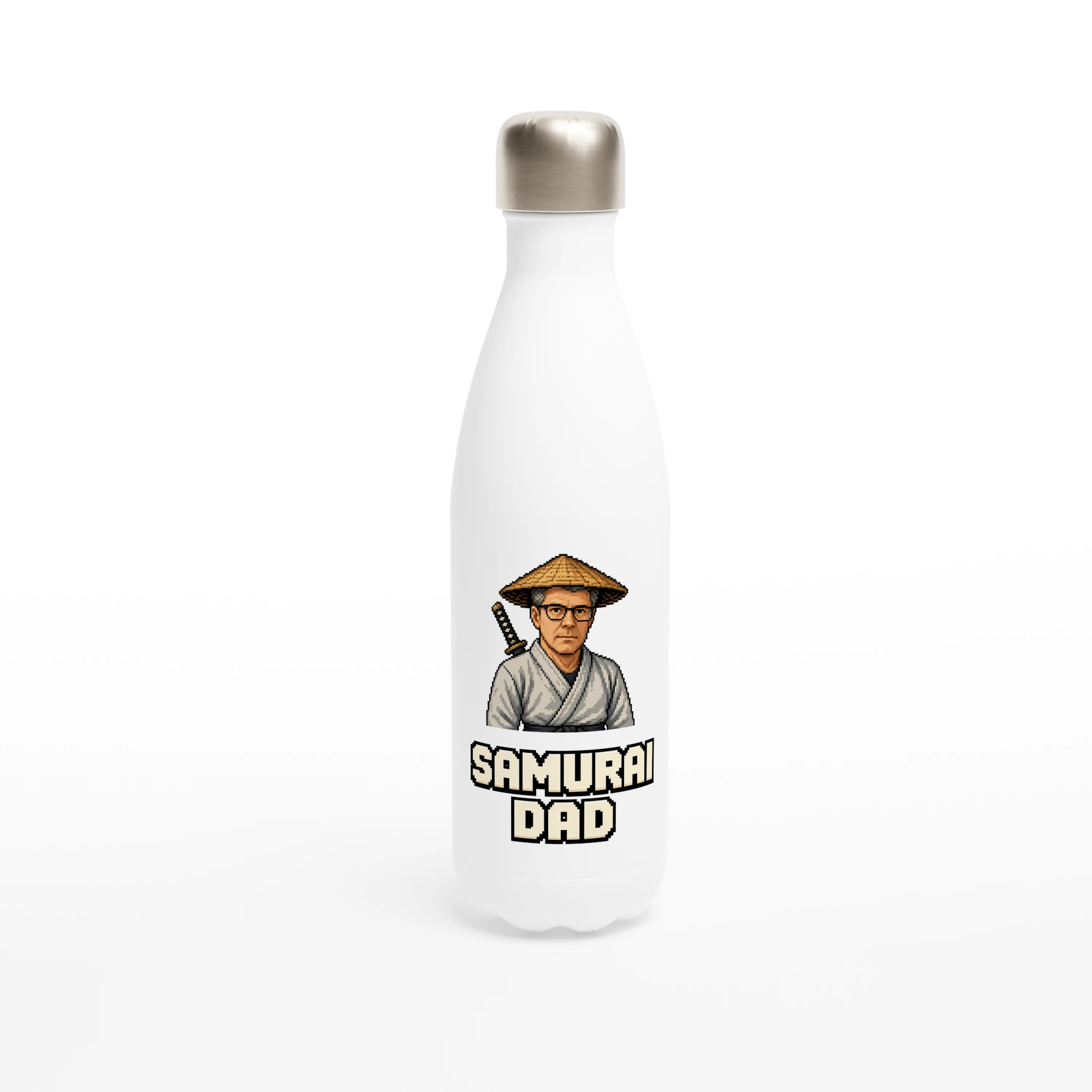 Stainless Steel Bottle - 8bit Samurai DAD - image 1