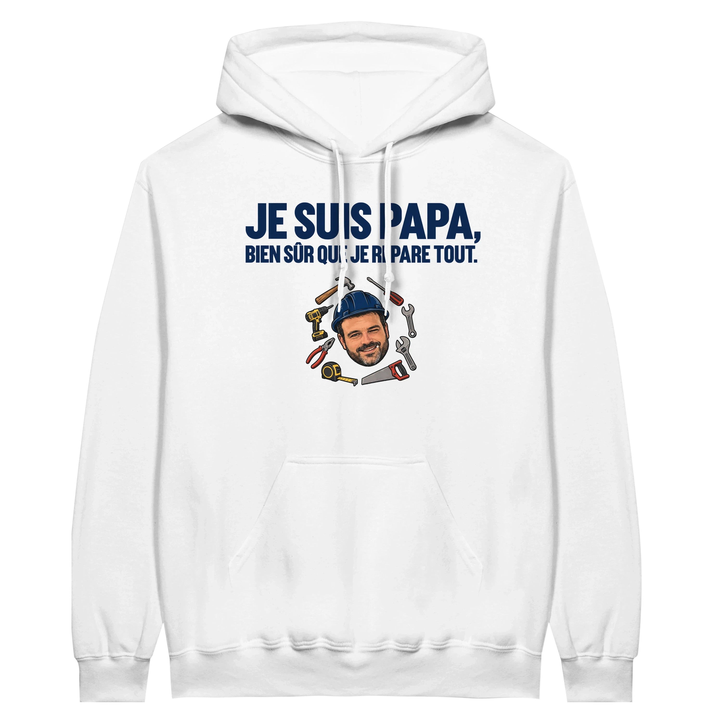 Hoodie Je suis Papa, bien sûr que je répare tout - image 2