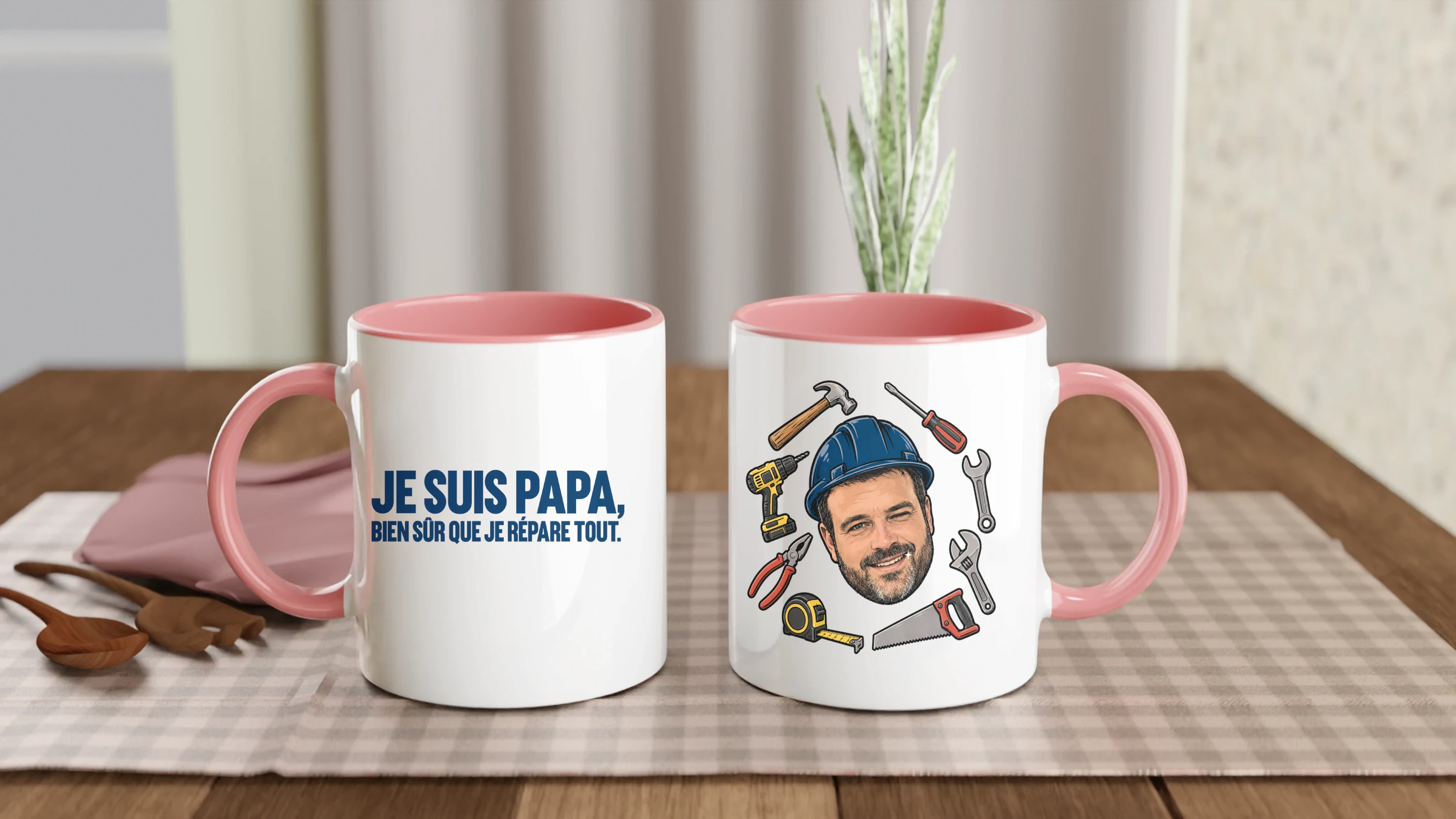 Mug Je suis Papa, bien sûr que je répare tout - aperçu 4